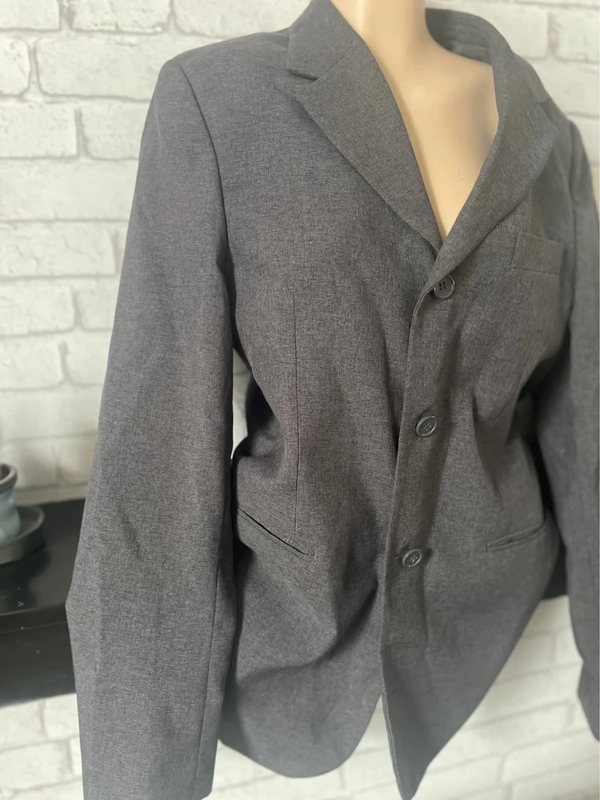 Blazer masculino Urban Kiabi – Tamanho 44 – Cinza antracite – Muito bom estado – photo 3